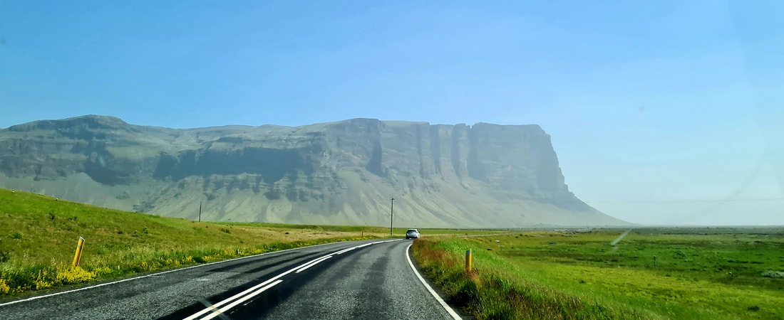 Driving in South Iceland