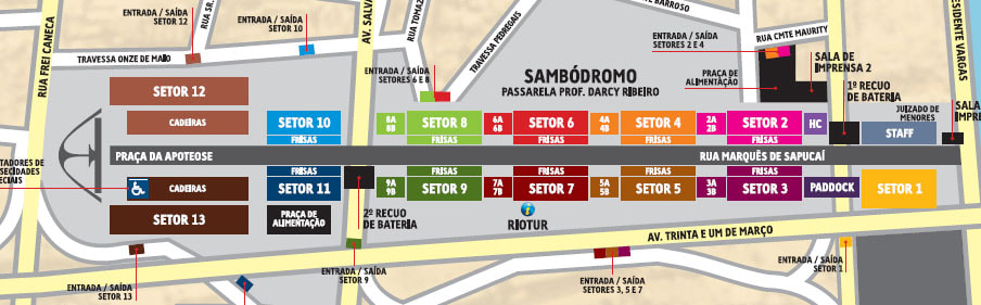 Sambadromo Map, Sambadromo, Rio Carnival Place, map of rio carnival, carnival parade, carnaval parade